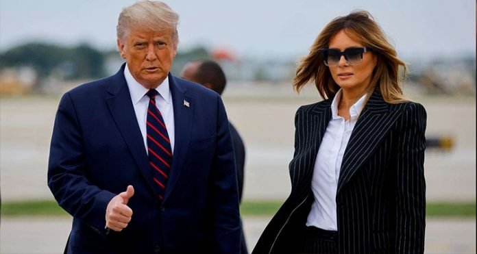 Trump to Covid and also positive for his wife Melana Trump