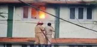 കൊല്ലം കോർപ്പറേഷൻ ഓഫീസിലെ മേയറുടെ മുറിക്ക് തീപിടിച്ചു