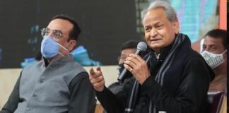 രാജസ്ഥാനിൽ സമാന്തര യോഗം; മന്ത്രി ശാന്തി ധരിവാളിന് കാരണം കാണിക്കൽ നോട്ടീസ് മന്ത്രി ശാന്തി ധരിവാളിന് കാരണം കാണിക്കൽ നോട്ടീസ്