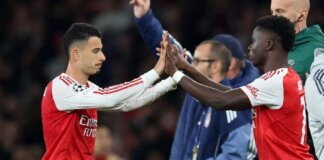 ഗോളടിച്ച് മാര്ട്ടിനെല്ലിയും സാകയും; ചാമ്പ്യന്സ് ലീഗില് ആഴ്സണലിന് വിജയം