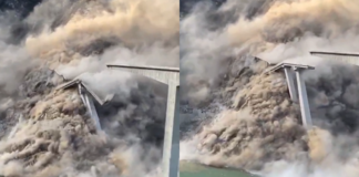 ചൈനയിലെ ഹോംഗ്ചി പാലം തകർന്നു; കോൺക്രീറ്റ് നദിയിലേക്ക് വീഴുന്ന ദൃശ്യങ്ങൾ വൈറൽ