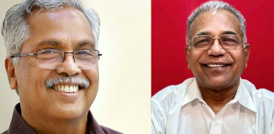 സി.പി.ഐ നേതാക്കളായ ബിനോയ് വിശ്വവും പ്രകാശ് ബാബുവും